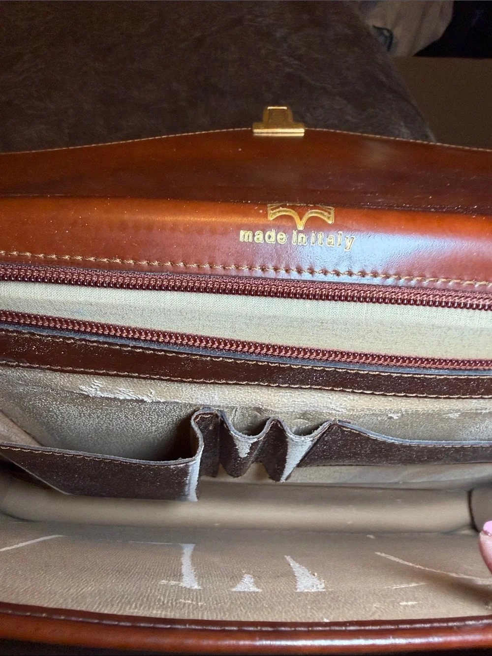 pratesi firenze vintage briefcase Classic Leather Briefcase - Brown from 1959